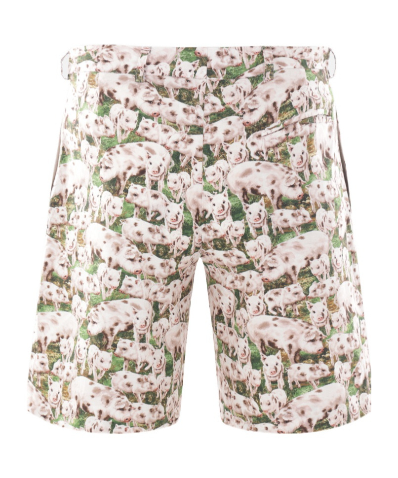 Bless Printed Shorts In White