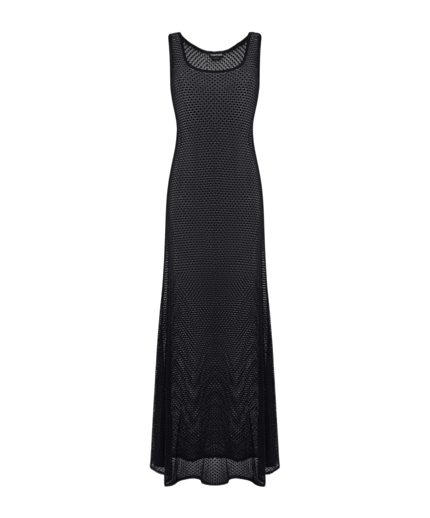 Tom Ford Sleeveless Scoop-neck Maxi Dress In Black