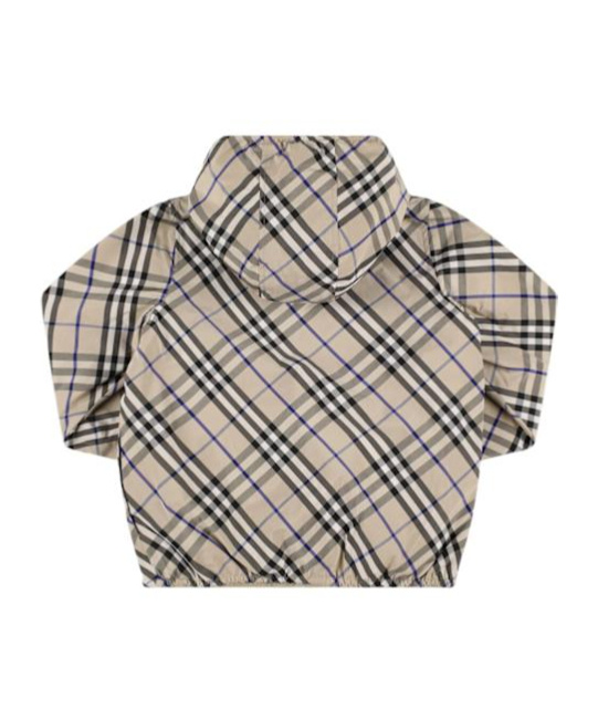 Burberry Childrens Reversible Check Cotton Blend Jacket
