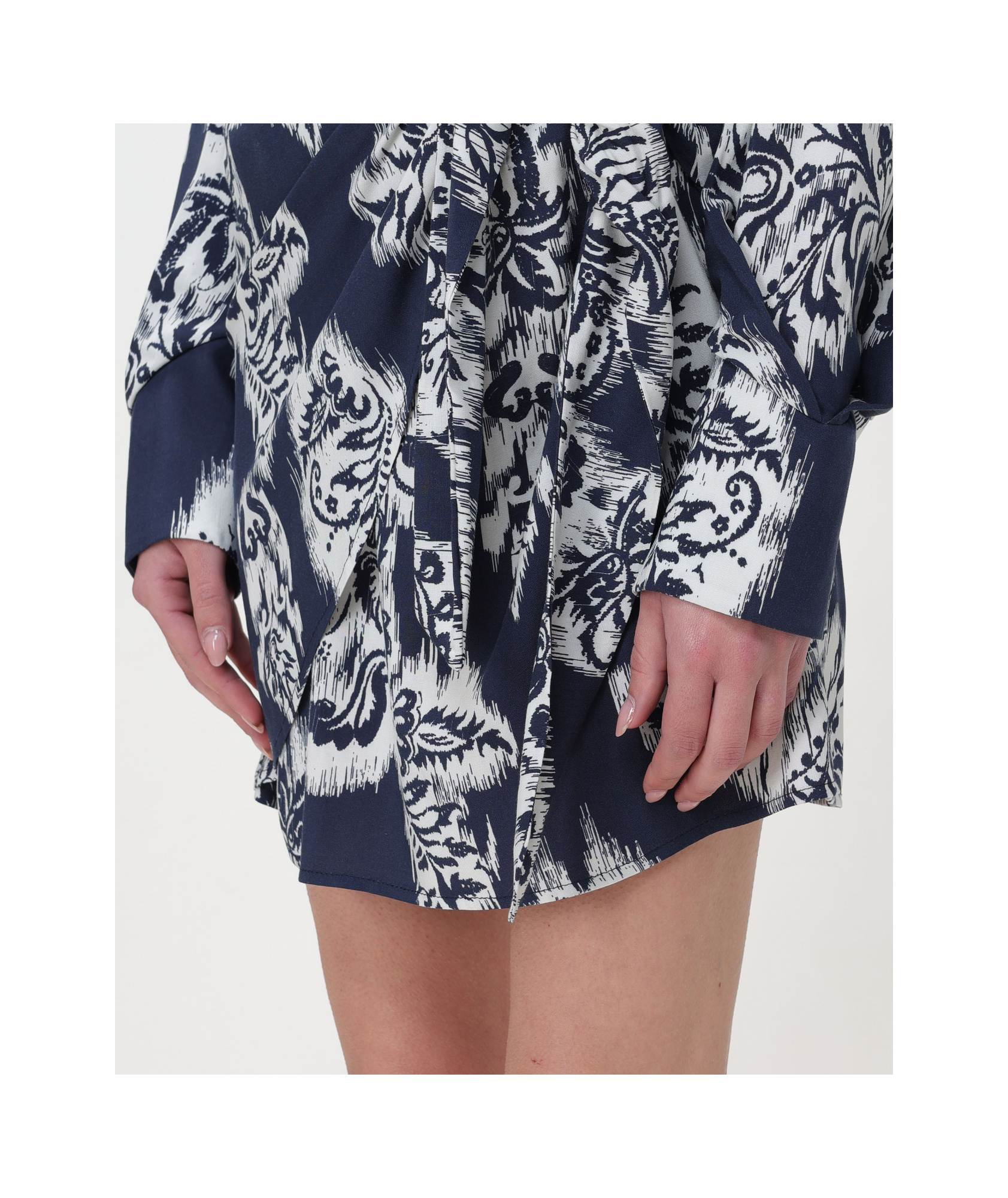 LIU •JO PAISLEY-PRINT WRAP MINIDRESS