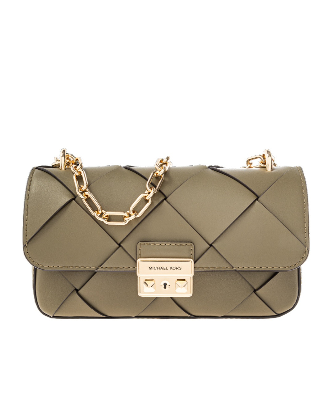 Shop Michael Michael Kors Chain-link Shoulder Bag In Brown