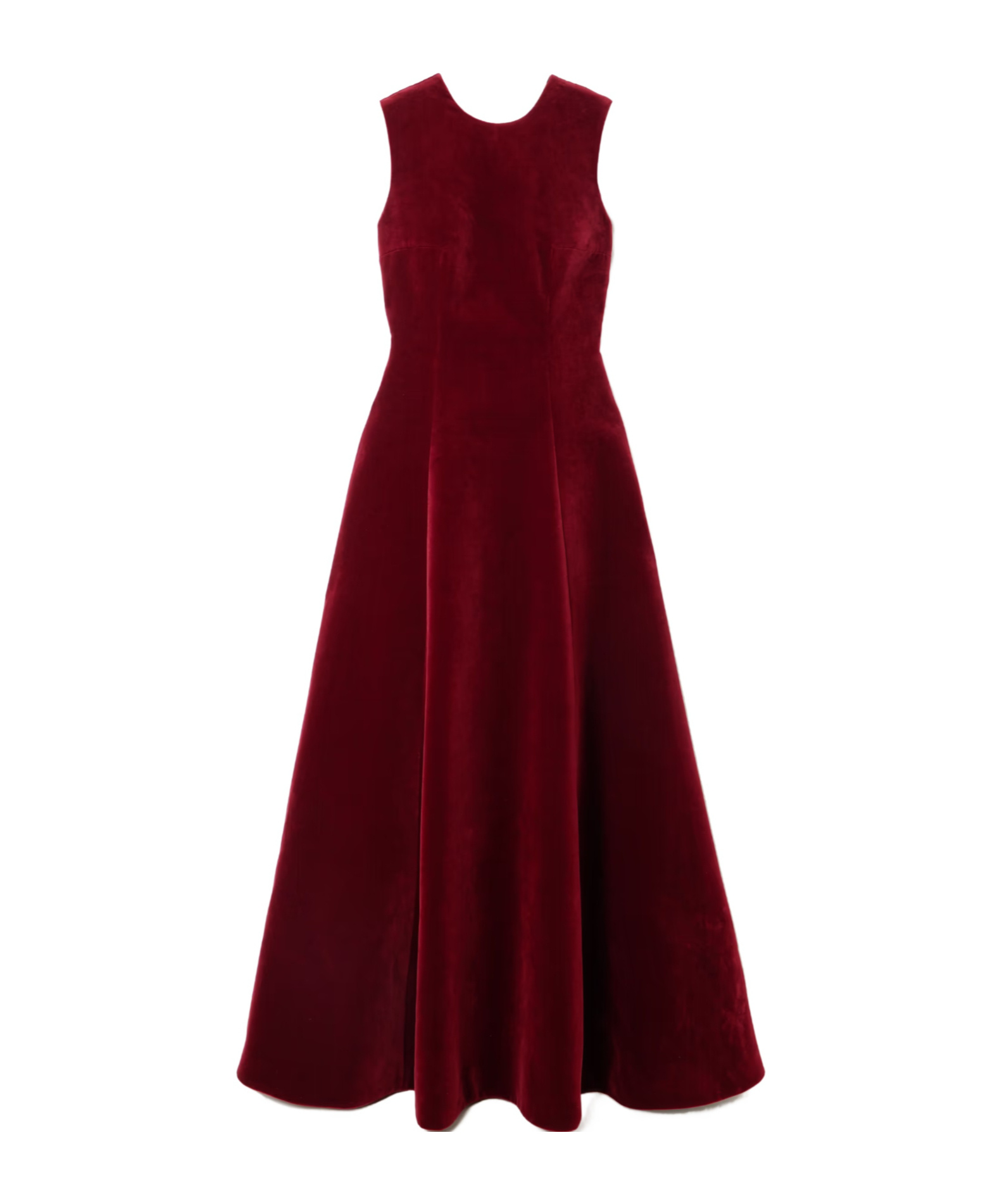Emilia Wickstead Nodin Cotton-velvet Gown In Burgundy