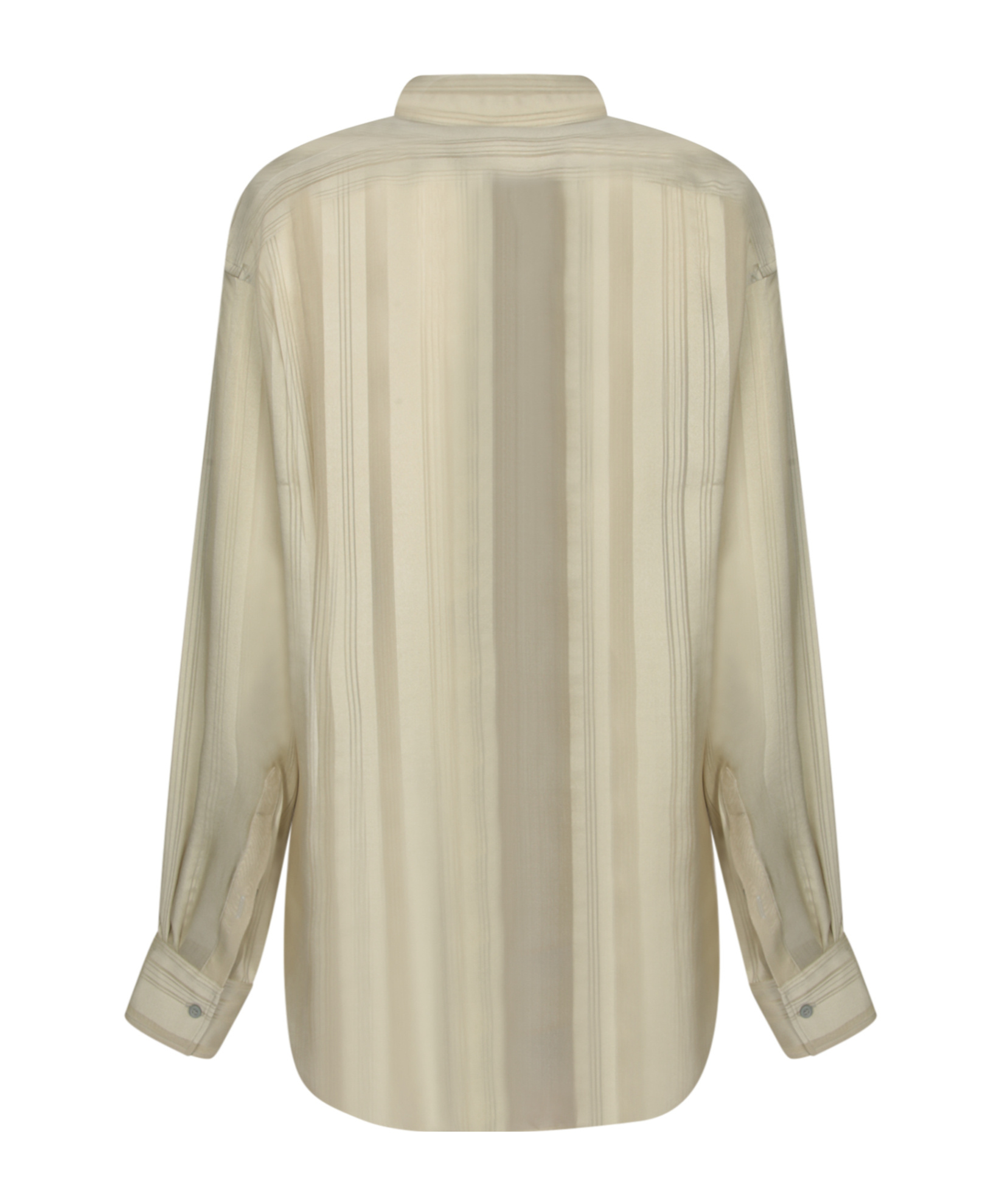 Stella Mccartney Oversized Sheer Striped Panelled Shirt In Neutral