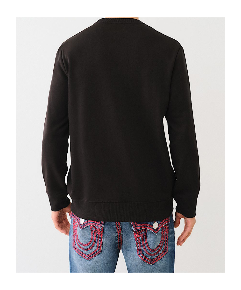 True Religion Buddha Puff Logo Sweatshirt In Black