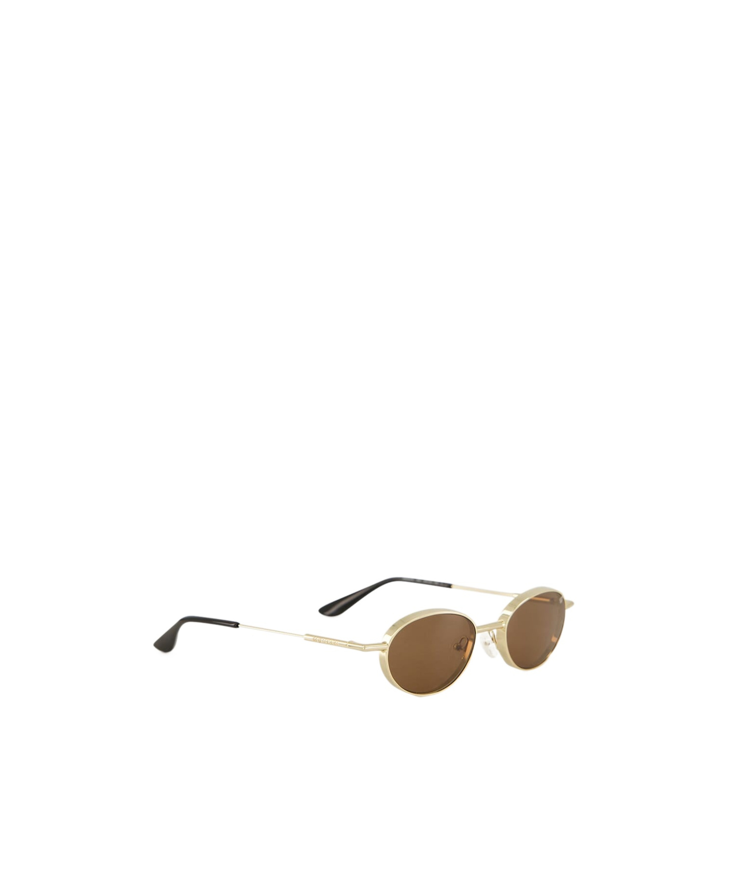 Alexander Mcqueen Eyewear Oval Frame Sunglasses In Gold