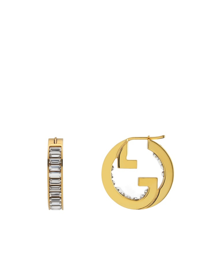 Gucci Loop Earrings In Yellow