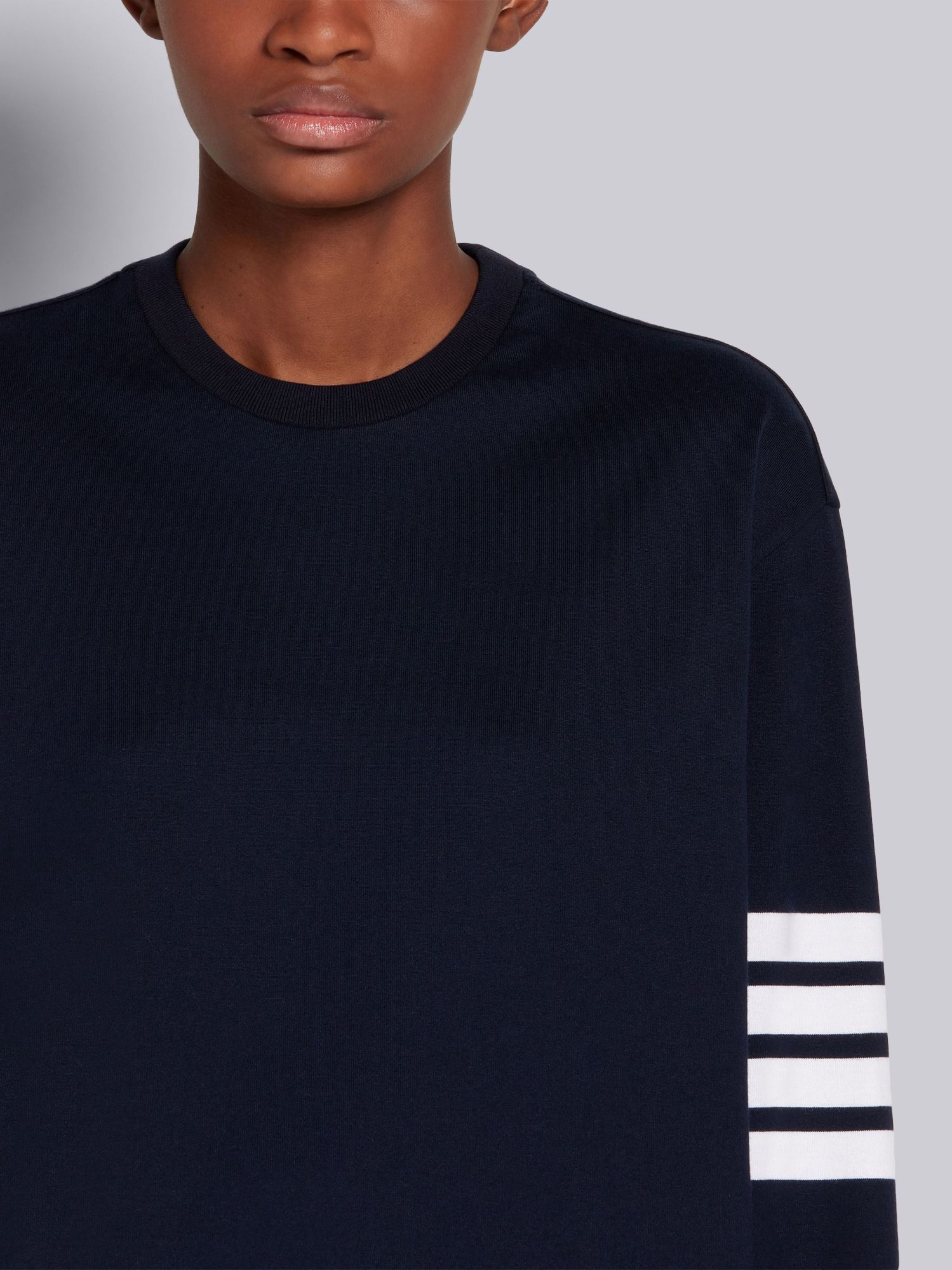 Thom Browne 4-bar Stripe Long-sleeve T-shirt In Black
