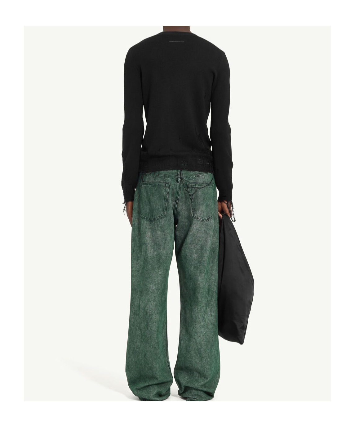 Mm6 Maison Margiela Distressed Cardigan In Black