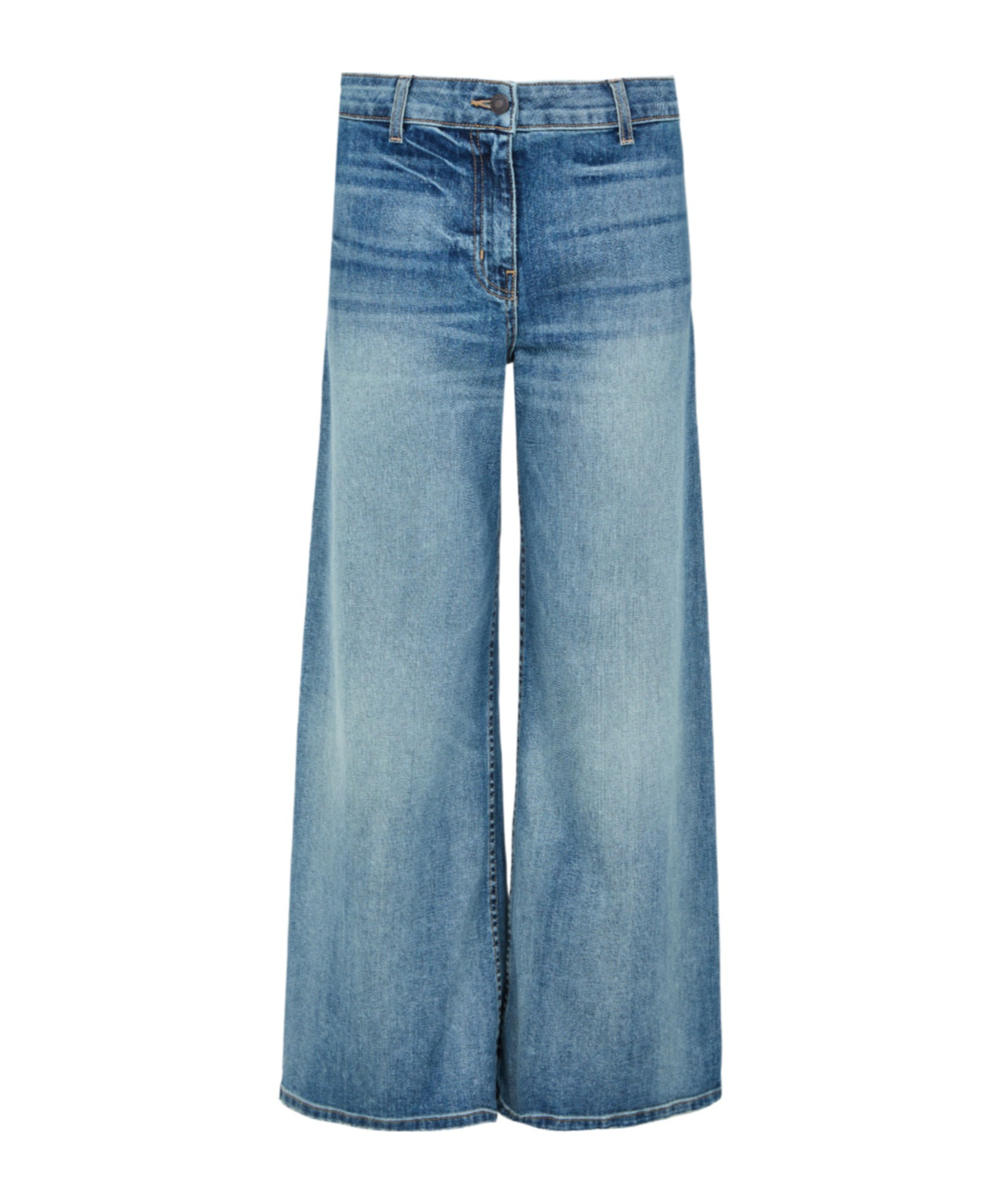 NILI LOTAN MEGAN WIDE-LEG DENIM TROUSERS 