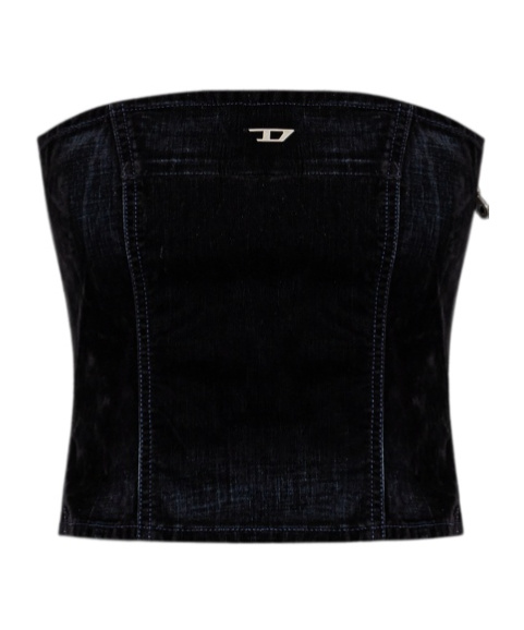Diesel Tube Top Vest In Black