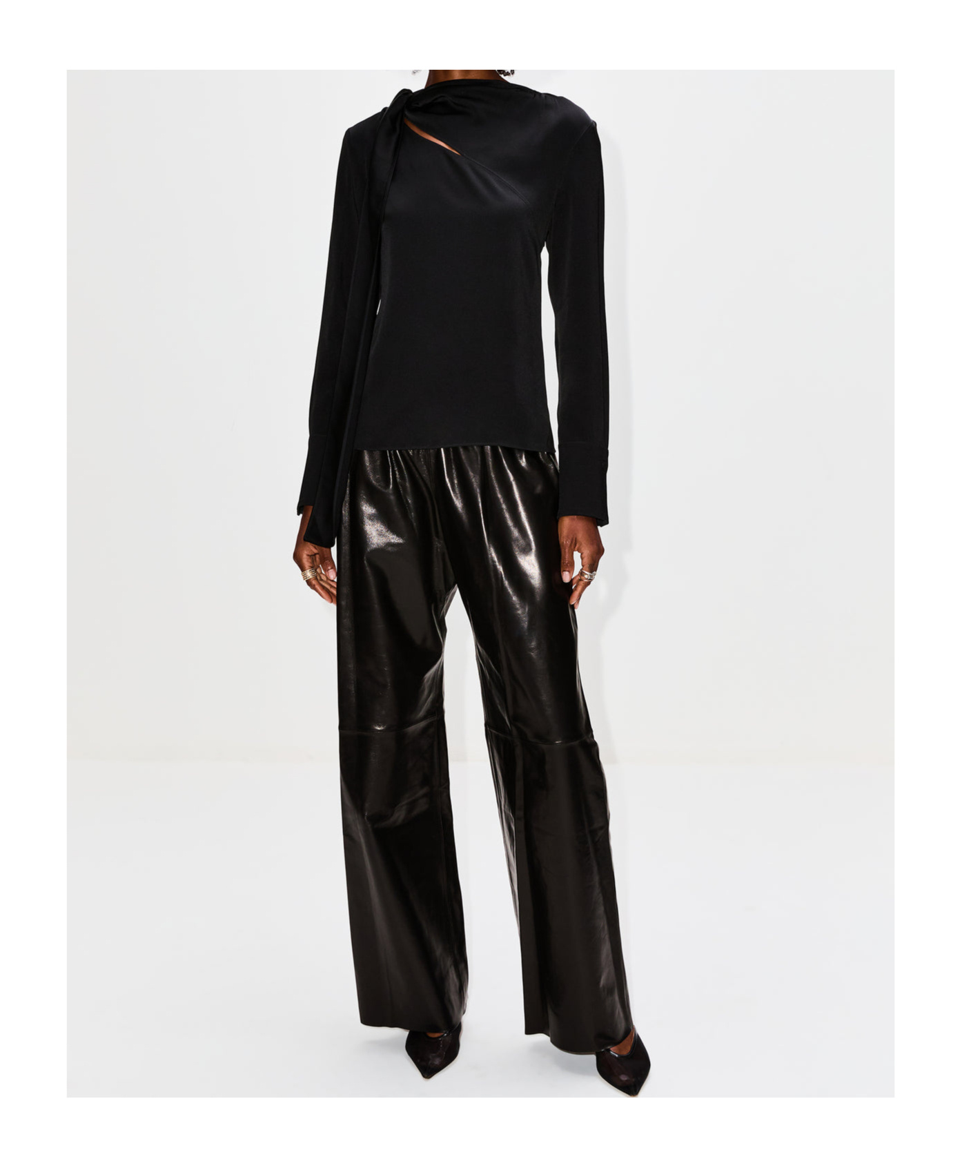 Givenchy Bow Draped Top In Black