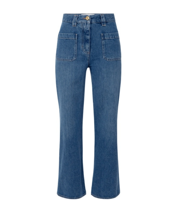 Elisabetta Franchi Palazzo Jeans In Blue