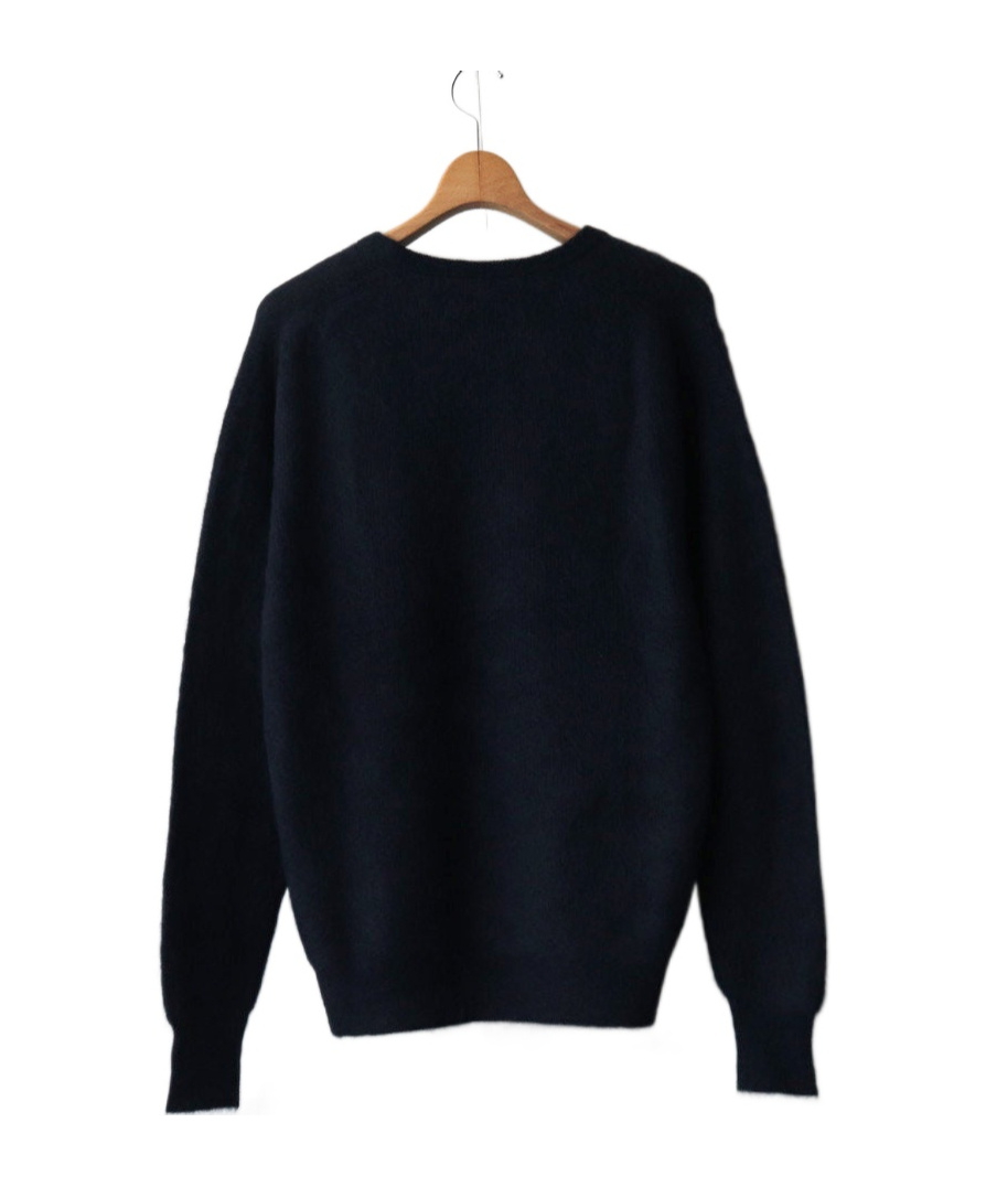 Auralee Long-sleeved Sweater In Black