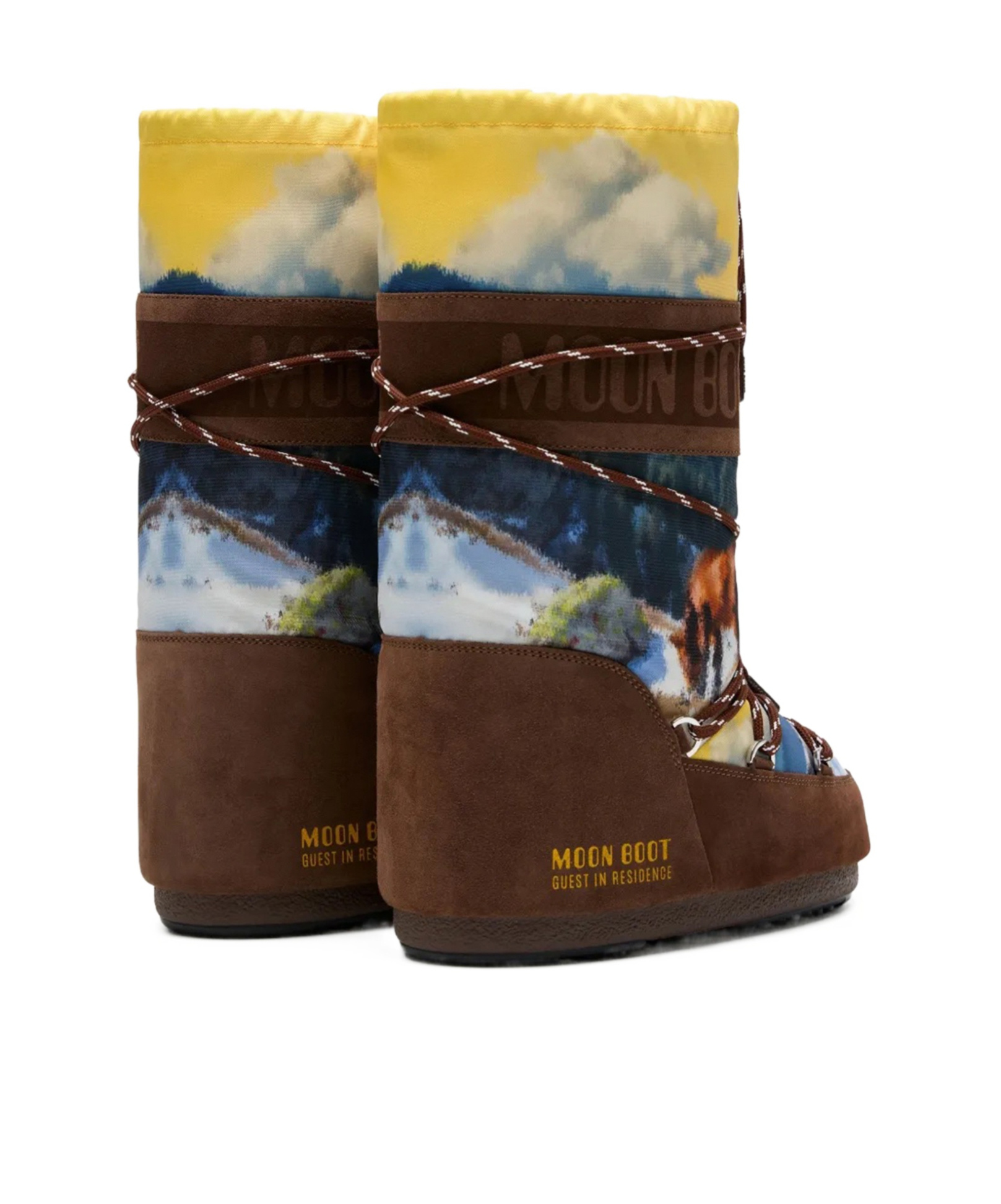 Moon Boot X Guest In Residence Postcard Icon High Boots In Brown
