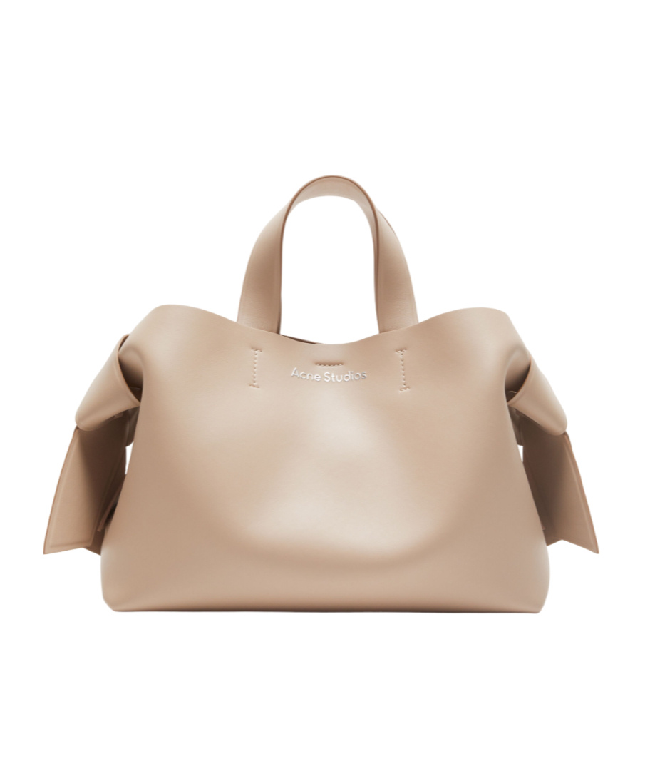 Acne Studios Musubi Logo Detailed Tote Bag In Taupe Beige