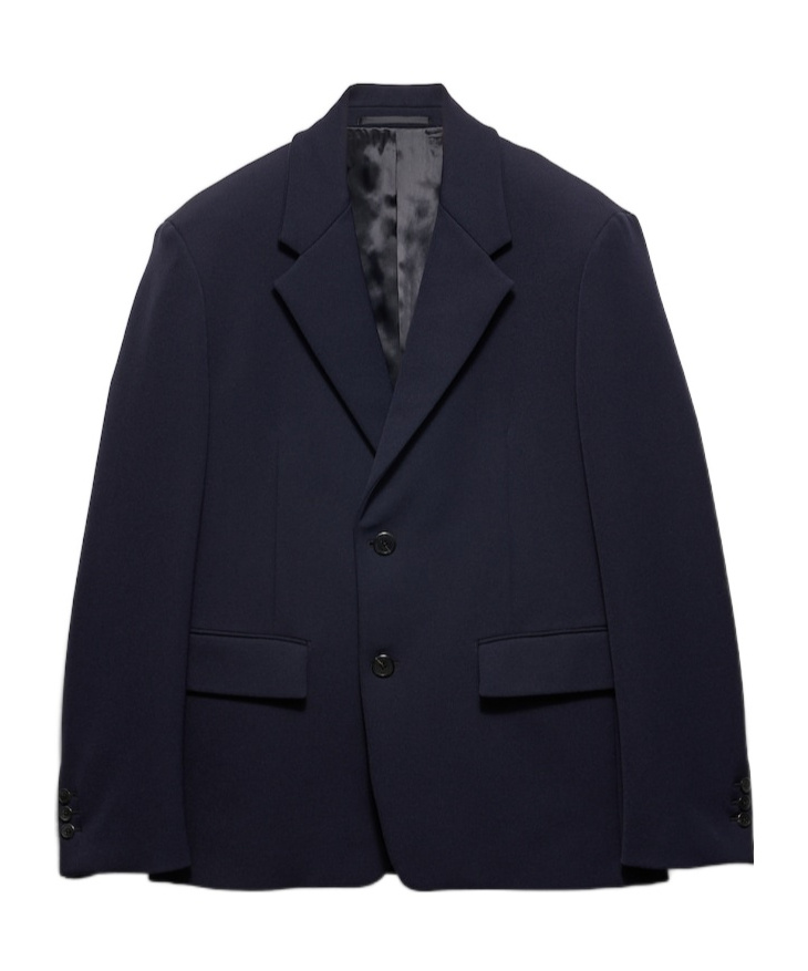 Prada Men's Stretch Wool Blazer In Blue