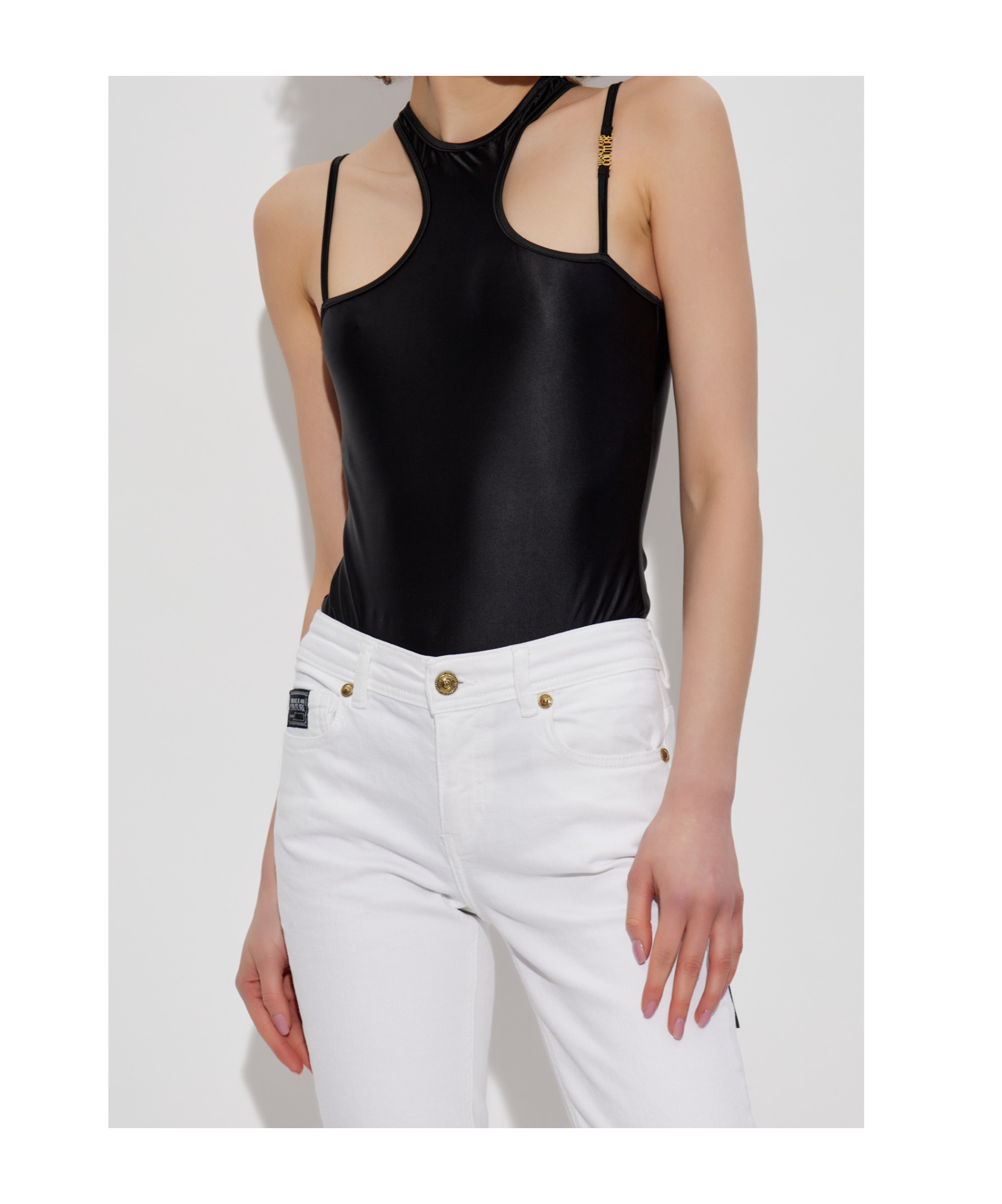 Versace Jeans Off-shoulder Body In Black