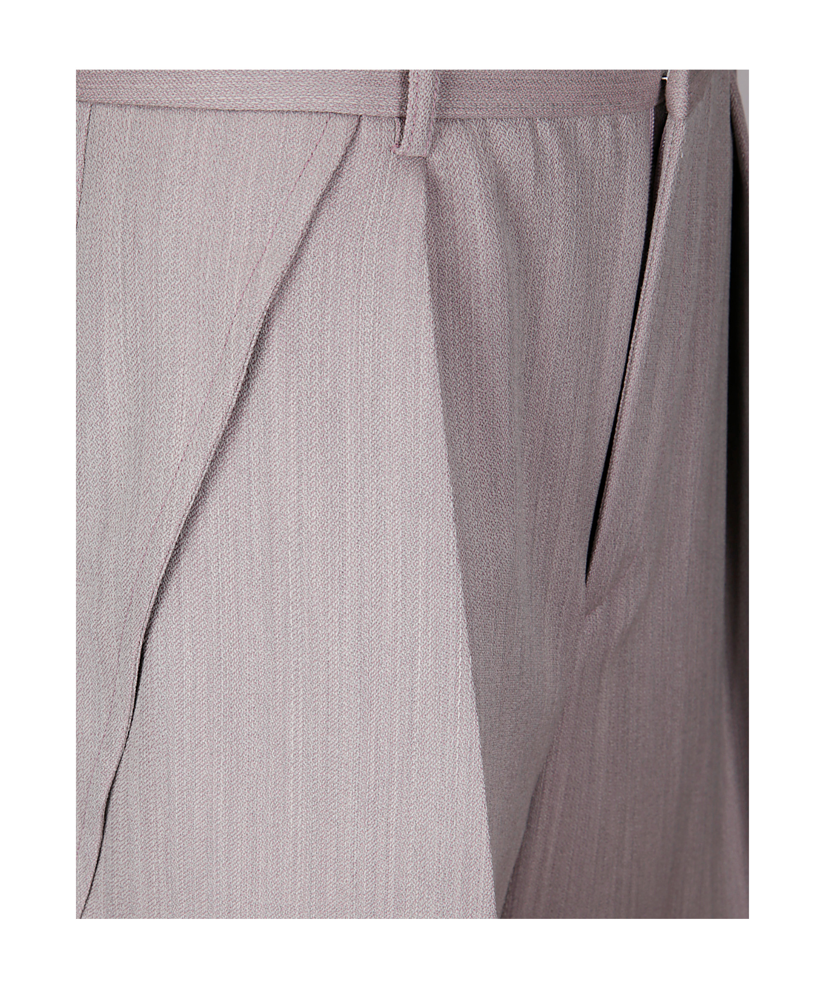 Victoria Beckham Wide Leg Turn - Up Trouser In Gray