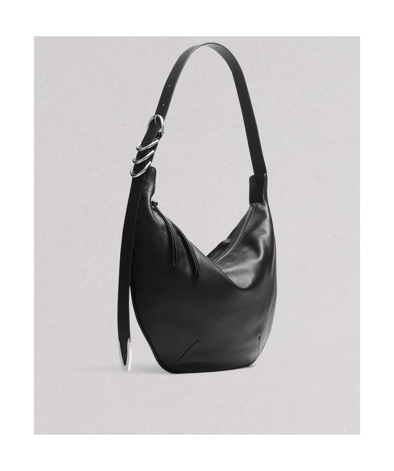 Rag & Bone Zippered Shoulder Bag In Black