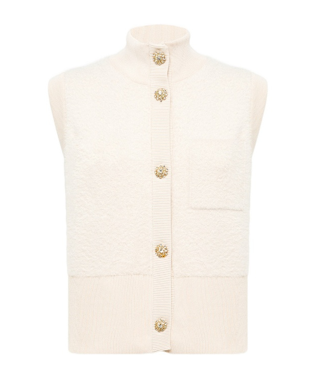 Blugirl Fur Effect Knitted Vest In Neutral