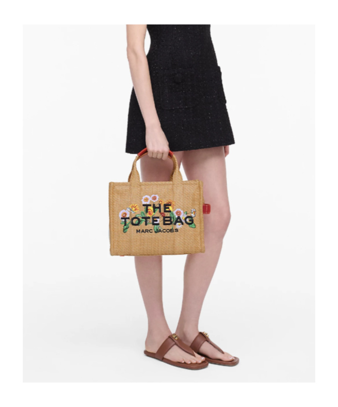 Marc Jacobs Raffia Medium The Daisy Tote Bag Handbag In Nude