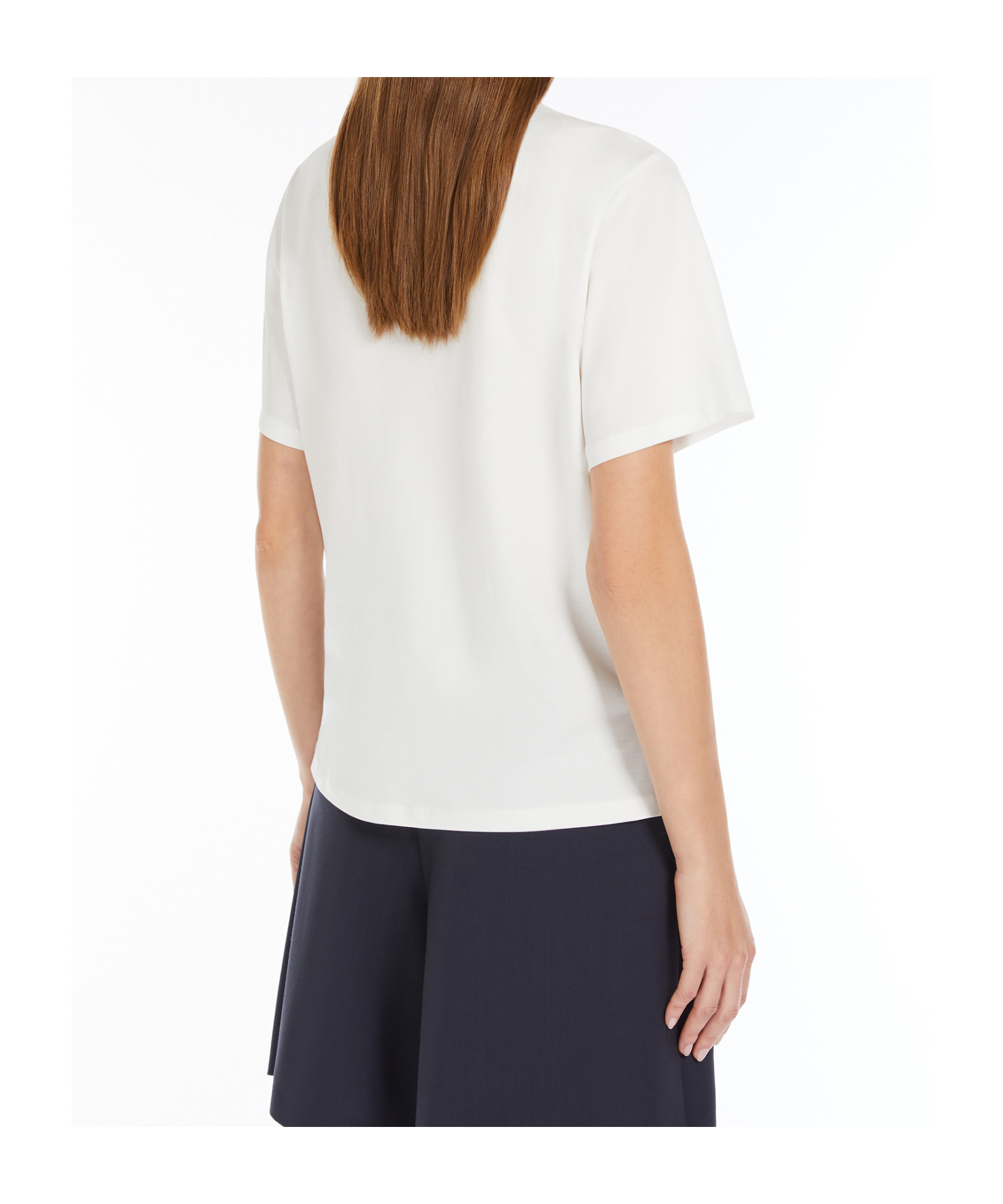 Weekend Max Mara Item O-neck Short-sleeved T-shirt In White