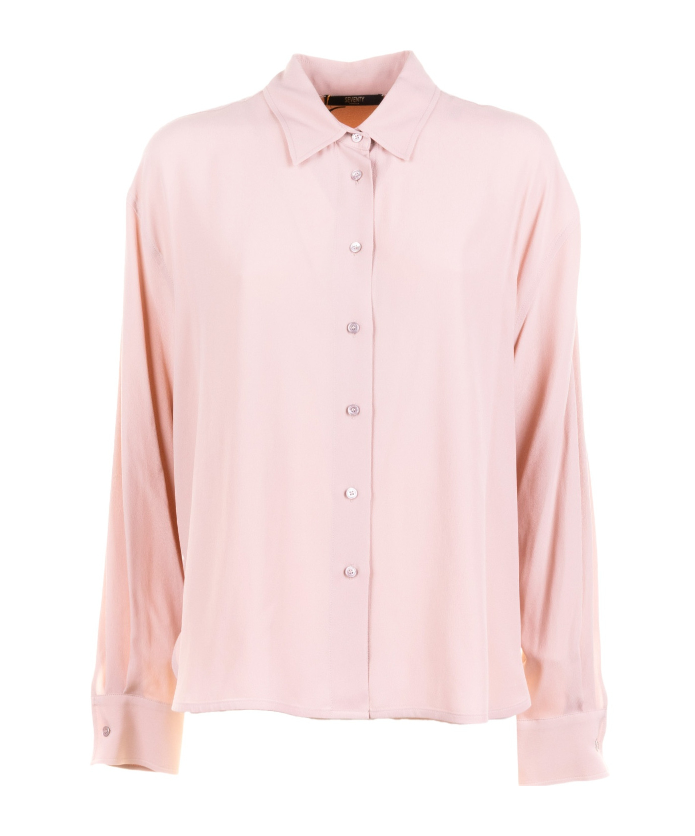 Seventy Long-sleeve Button-down Shirt In Pink