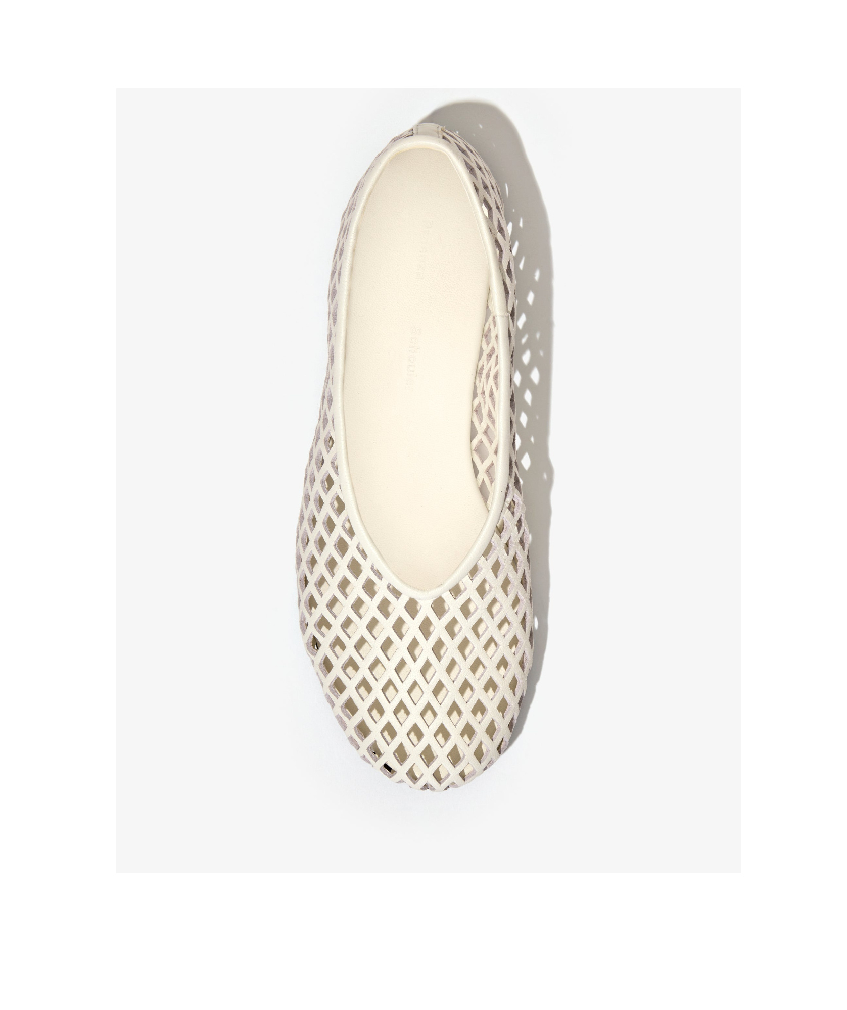 Shop Proenza Schouler Tee Perforated Ballerina Shoes In White