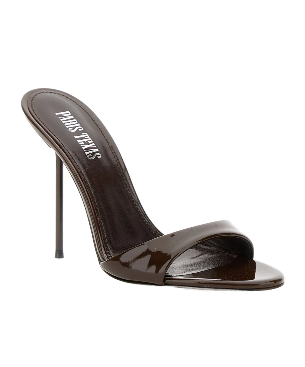 Paris Texas 'lidia' Brown Mules With Stiletto Heel