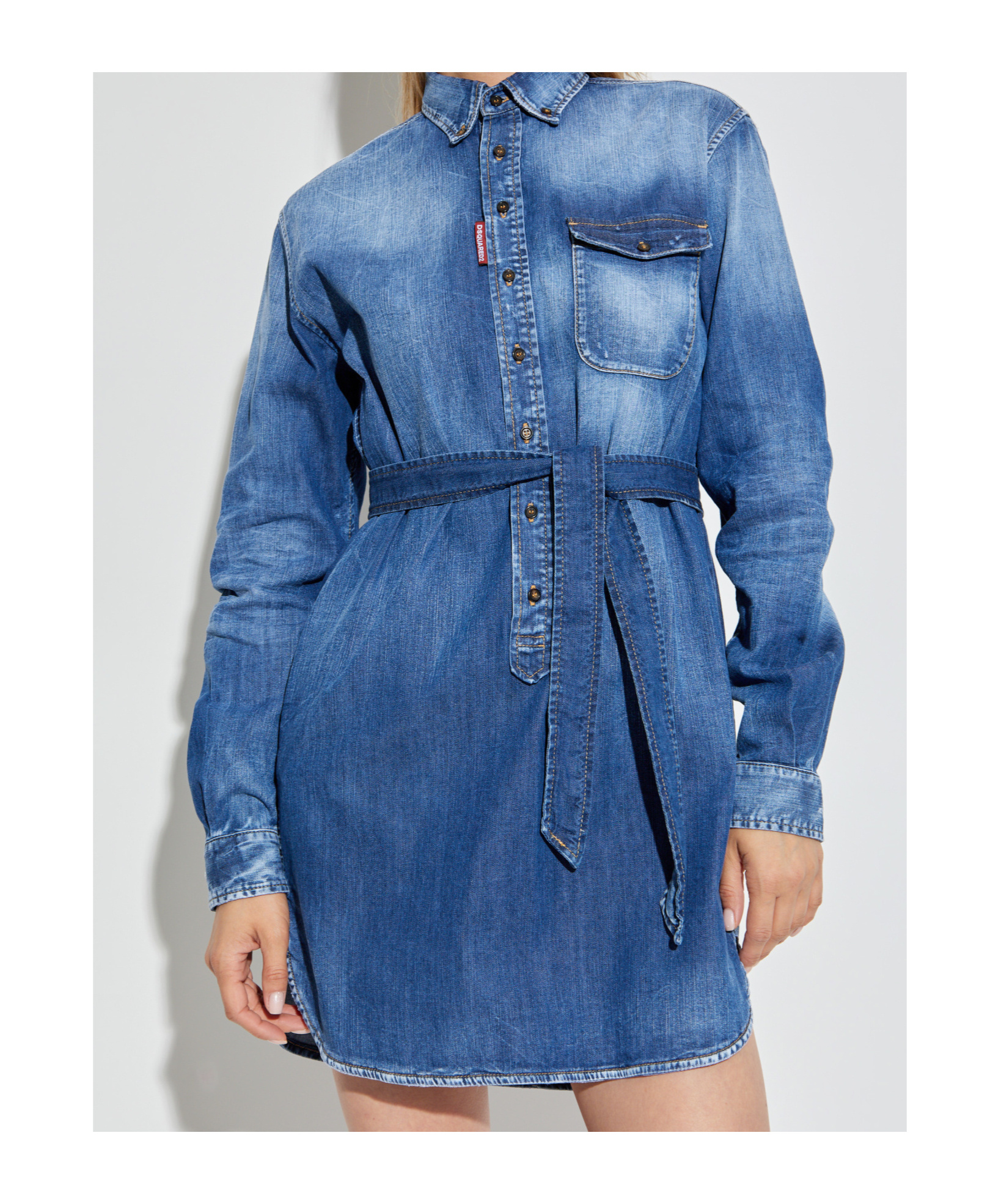 Dsquared2 Denim Dress In Blue