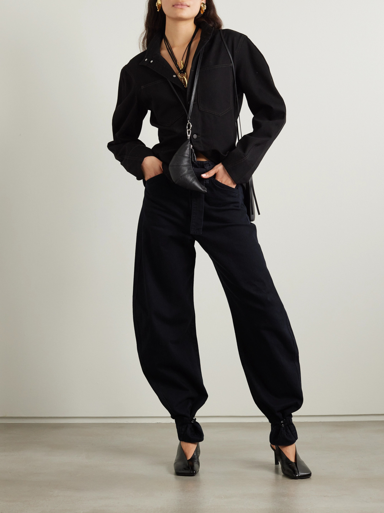 Lemaire Casual Pants With Belt Loops In Blue