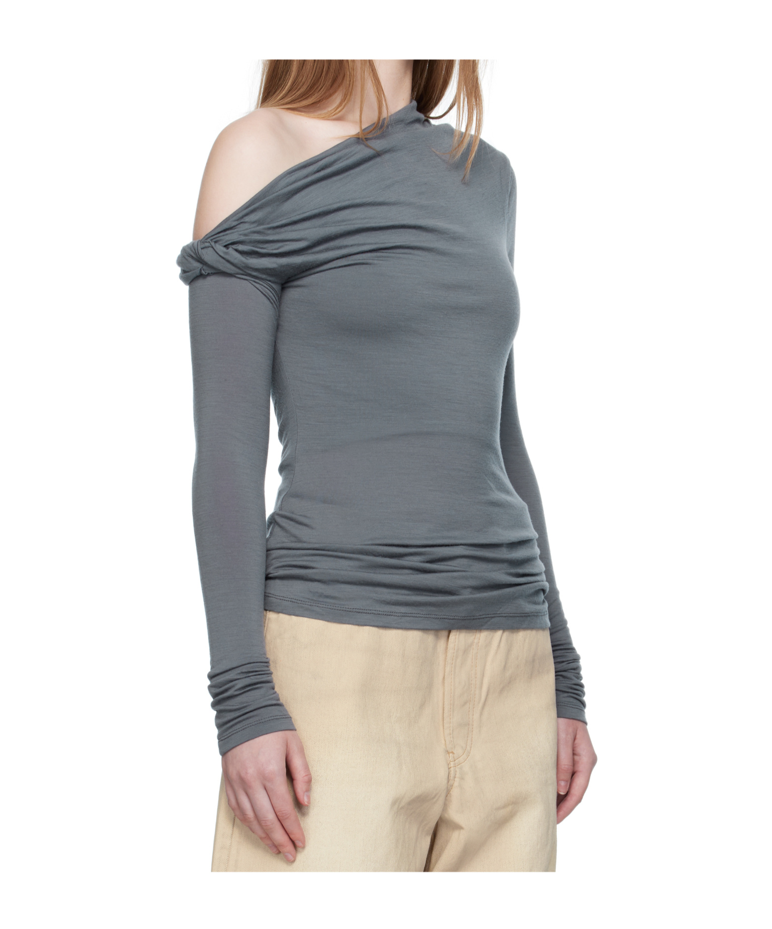 Paris Georgia Long-sleeved Sweater In Gray