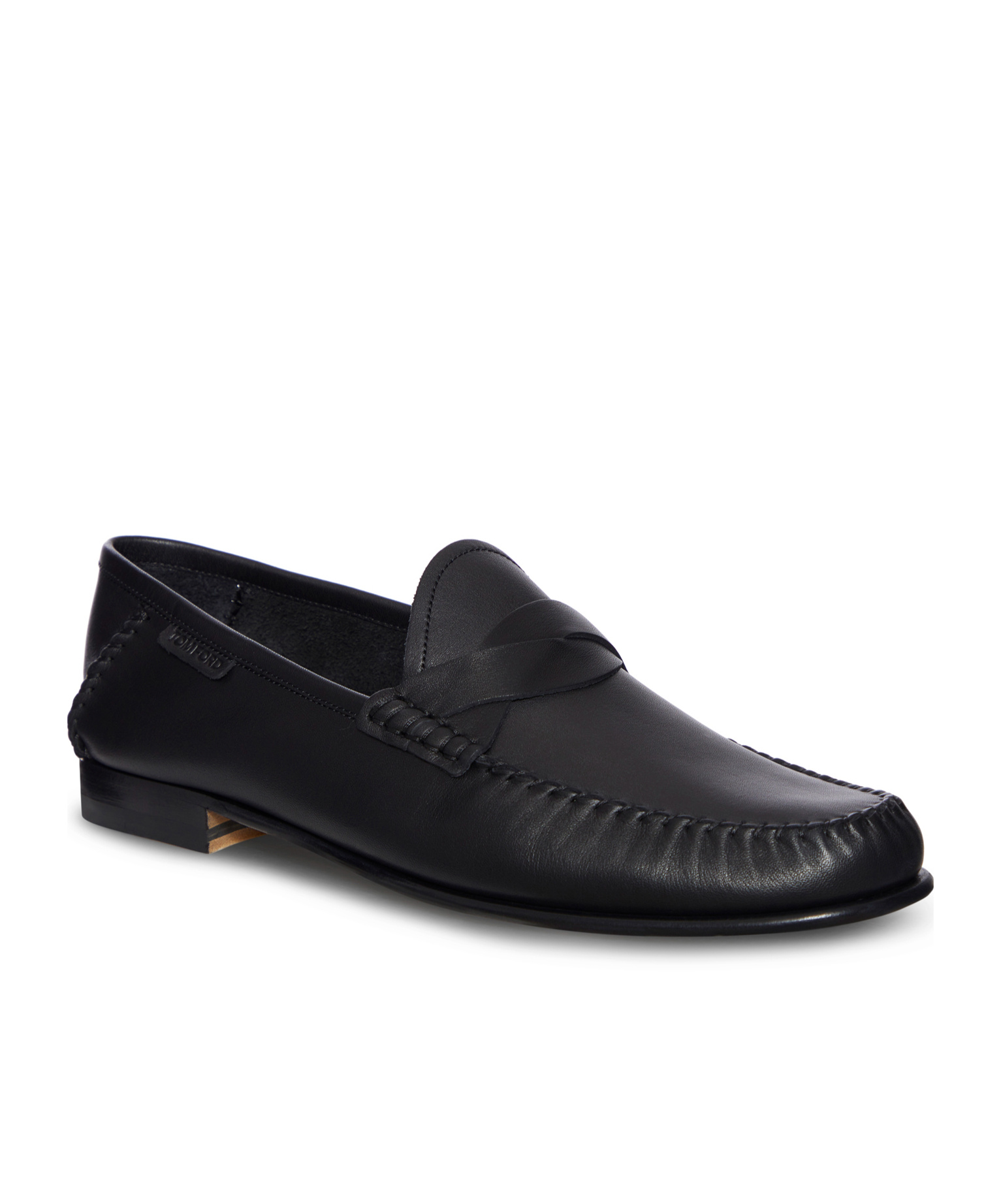 Tom Ford Ripley Smooth Leather Moccasin With Braided Band In Black
