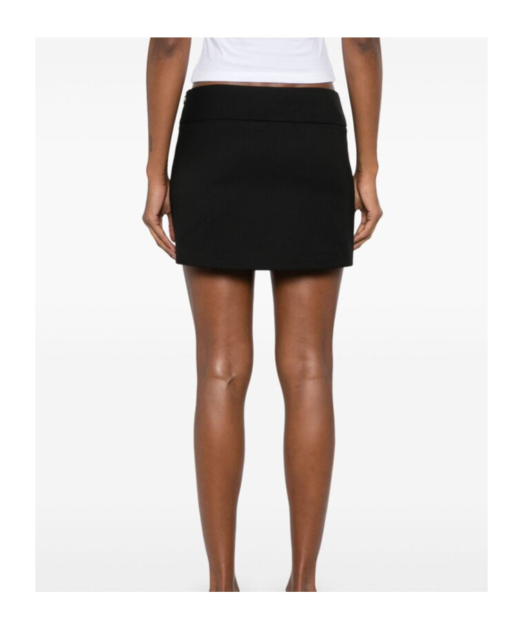 Diesel Black Stretch Polyester Blend O-dixy Mini Skirt In Black