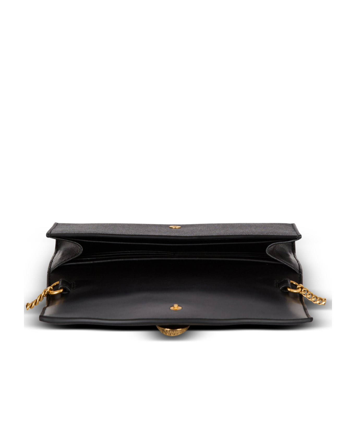 Balmain Button Detailed Wallet On Chain In Black