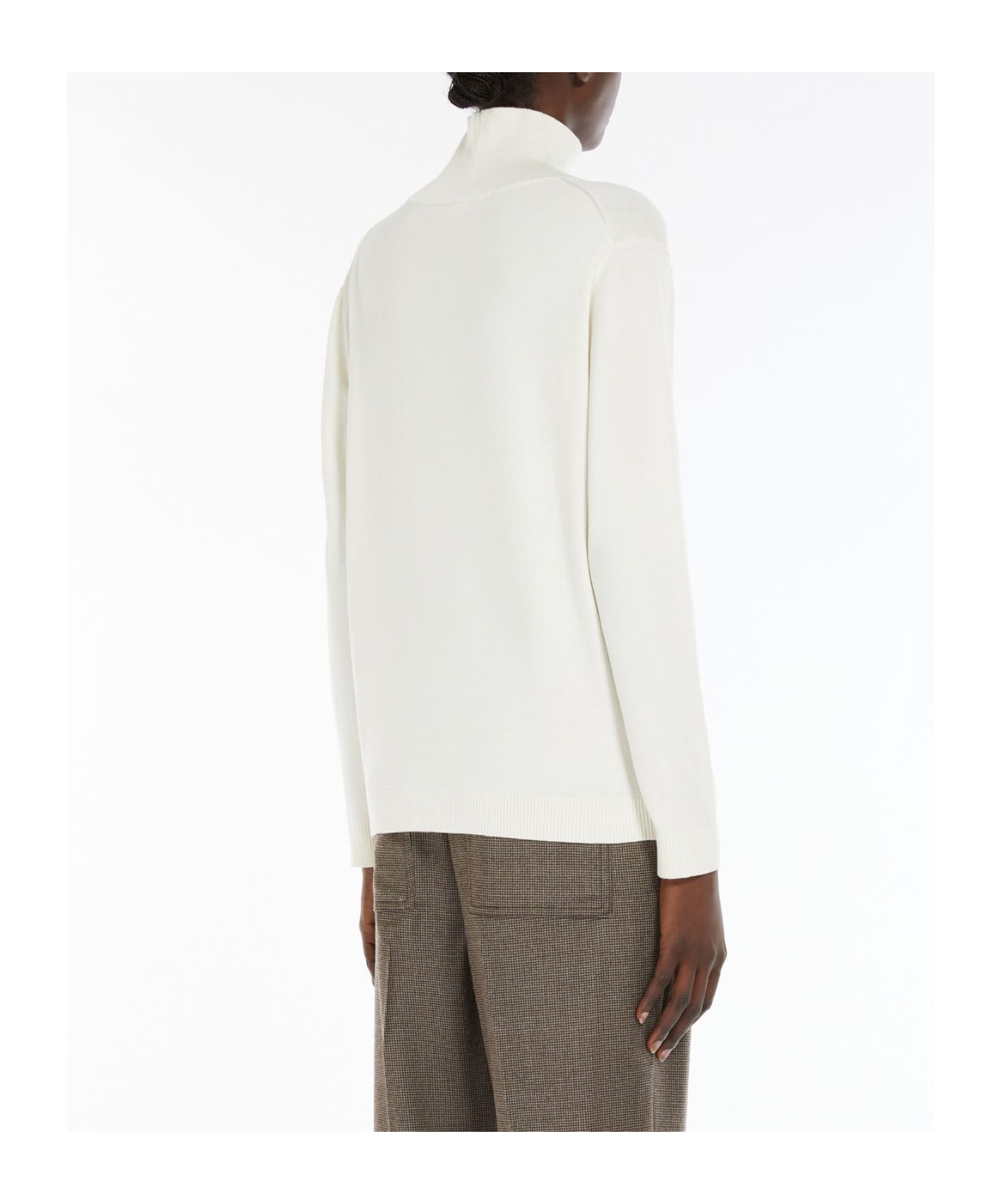 Weekend Max Mara Wool Turtleneck Sweater In White