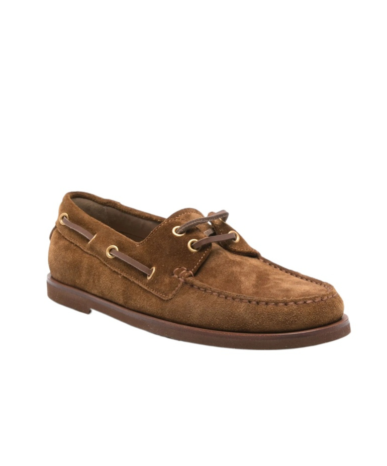 Gianvito Rossi Round-head Flat Shoes In Brown