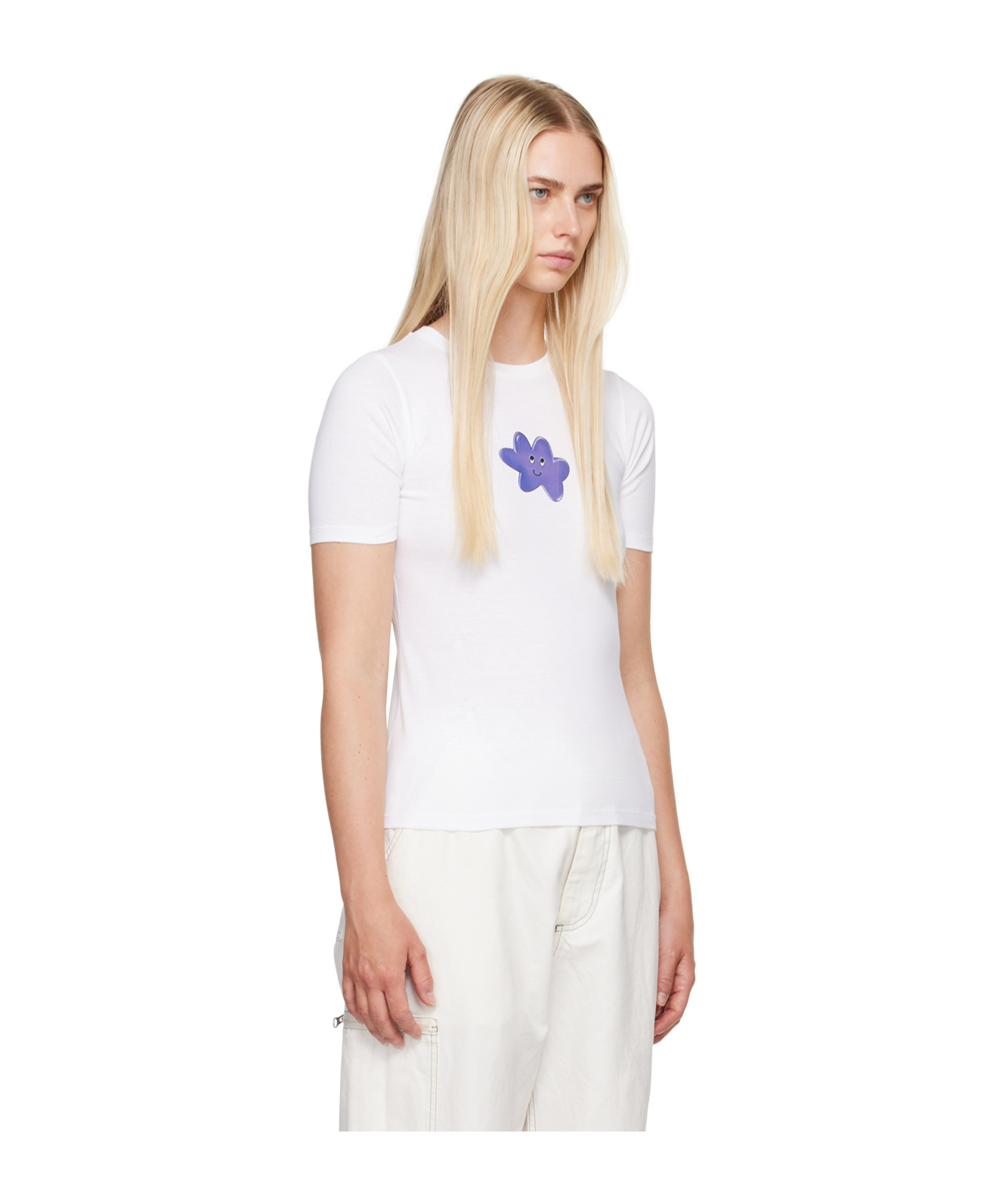 Mm6 Maison Margiela White Graphic T-shirt In White