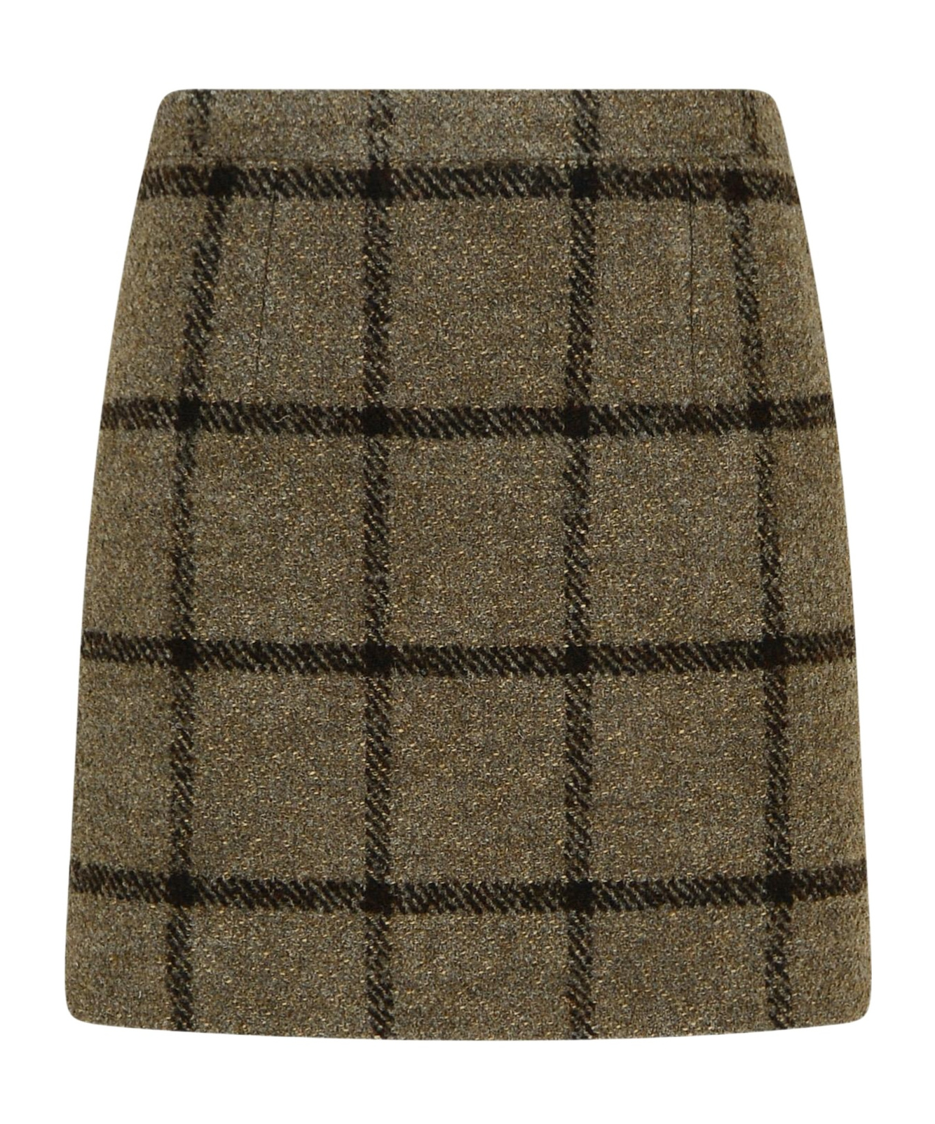 Patou Tweed Mini Skirt In Brown