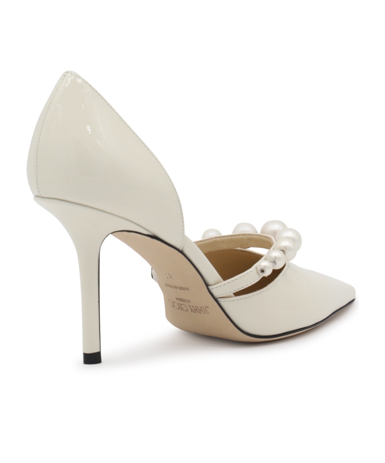 Jimmy Choo Pearl Embellished Pointed Toe Stiletto Pumps In Brown