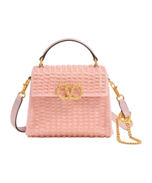 Valentino Mini Vsling Shoulder Bag In Pink