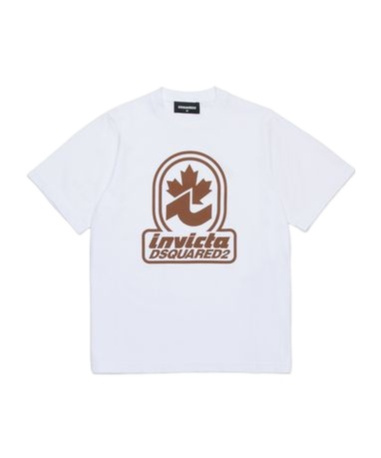 Dsquared2 Kids Invicta  Printed T-shirt In White