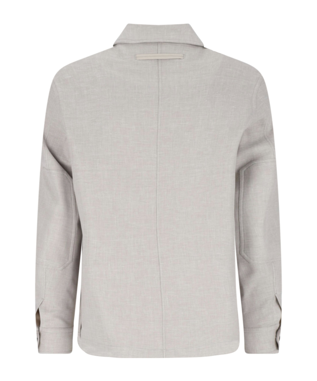 Shop Zegna Long Sleeve Shirt Jacket In Grey