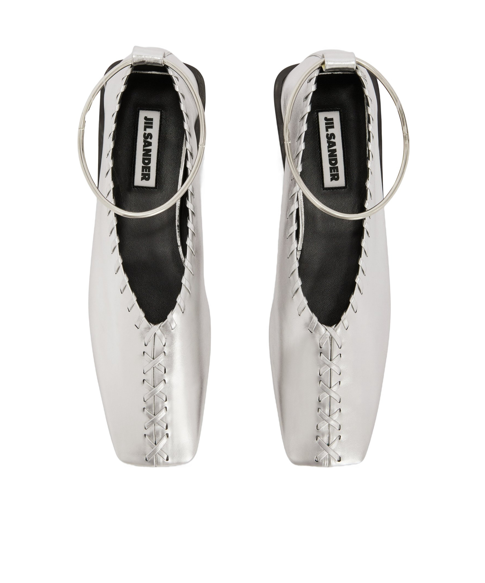 Jil Sander Metallic Ballet Flats