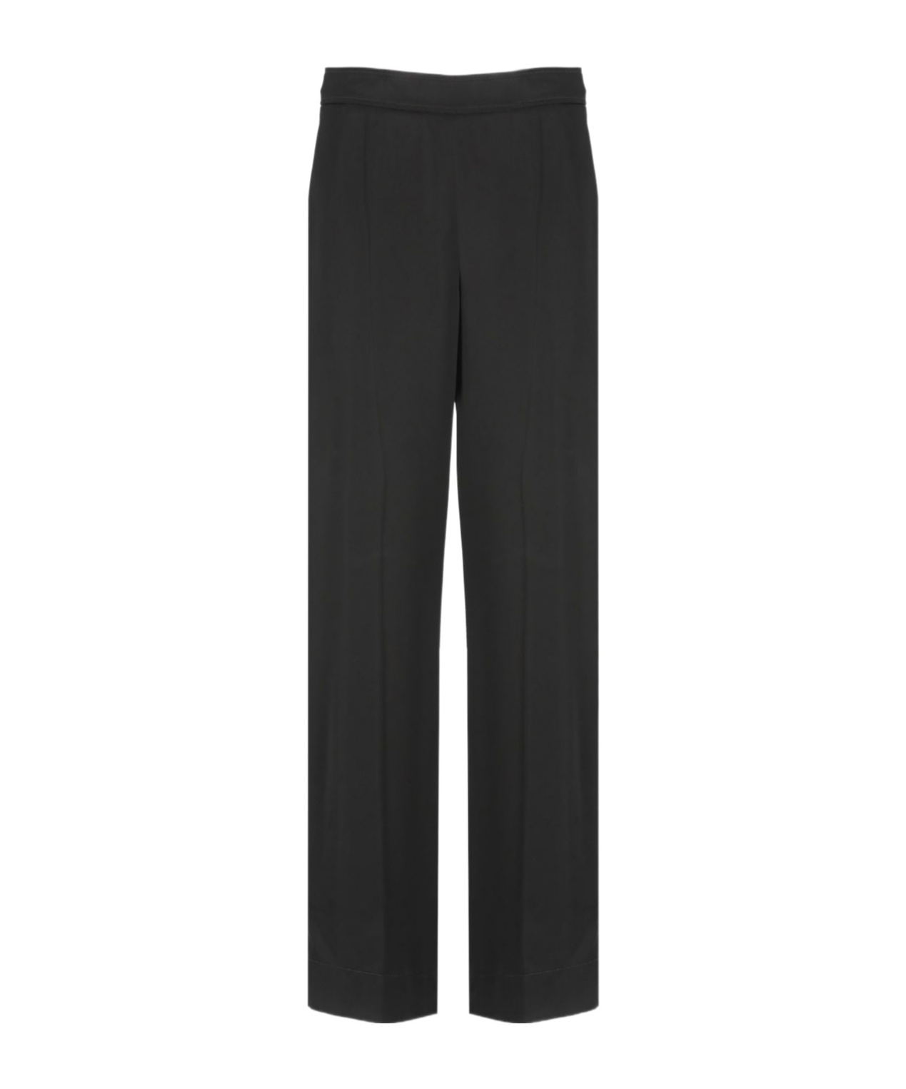 Jil Sander Rayon-silk Twill Trousers In Black