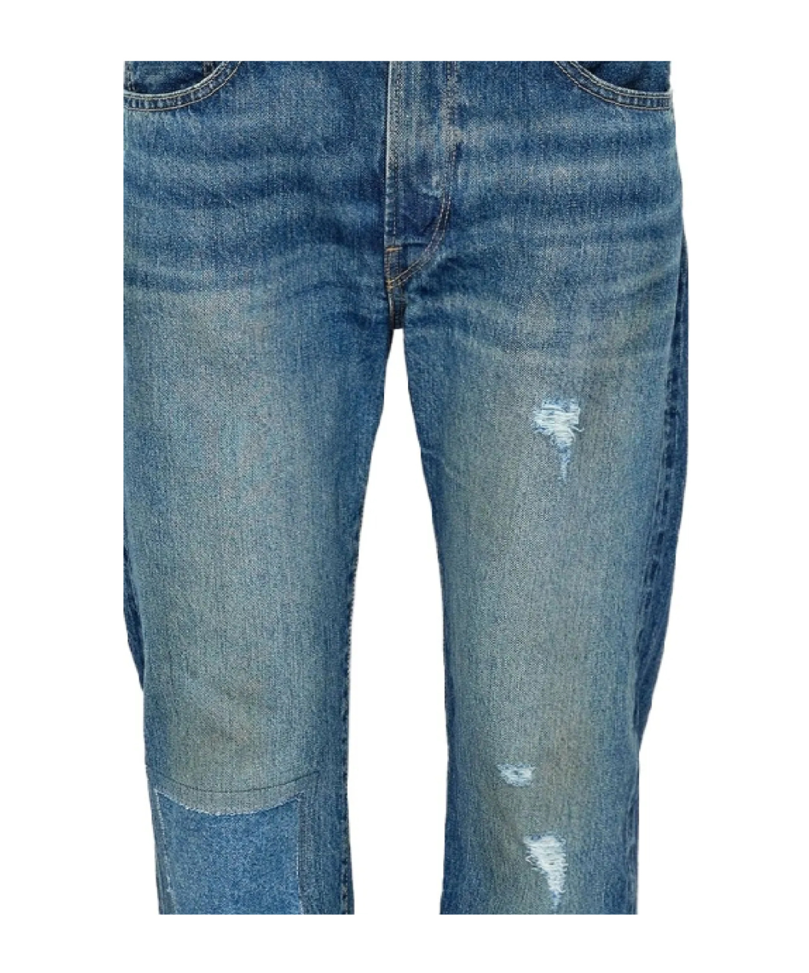 Junya Watanabe Patchwork-design Jeans In Blue