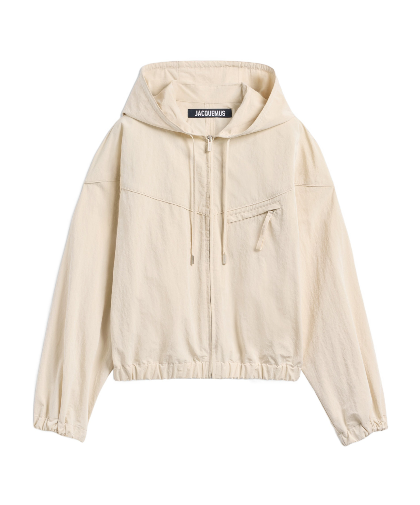 Jacquemus The Bateau Zip-up Windbreaker Jacket In Nude
