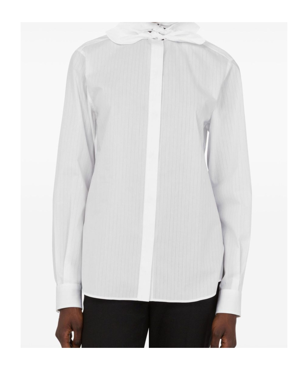 Moschino Long Sleeve Top Featuring Bow Detail In White