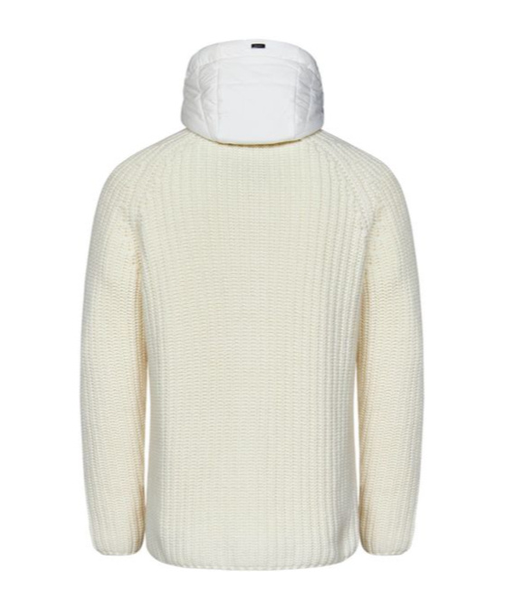 Herno Knitted Bomber Jacket In White