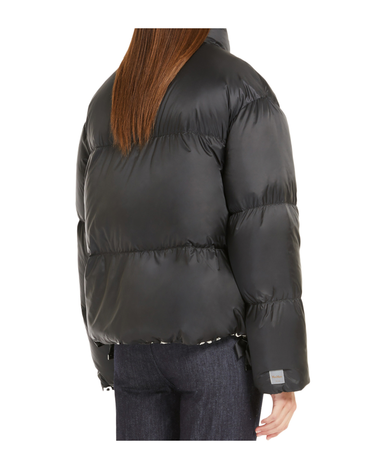 Max Mara Long-sleeved Down Jacket In Black